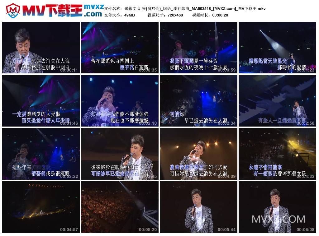张伟文-后来(演唱会)_国语_流行歌曲_MA502518